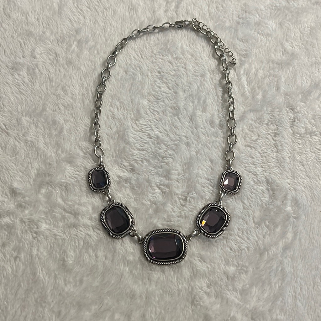 Etienne Aigner Silver Tone Necklace